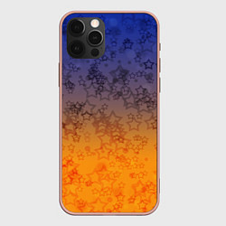 Чехол iPhone 12 Pro Max Желто-синий звездный узор