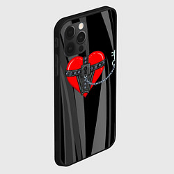 Чехол для iPhone 12 Pro Max Сердце и ключ bdsm, цвет: 3D-черный — фото 2
