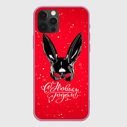 Чехол iPhone 12 Pro Max Маска зайки новогодняя