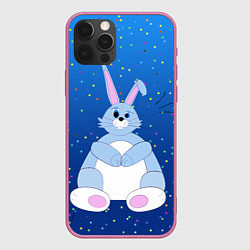 Чехол для iPhone 12 Pro Max Косой кролик и конфетти, цвет: 3D-малиновый