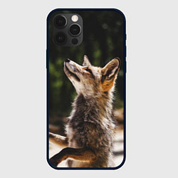 Чехол для iPhone 12 Pro Max Лис на задних лапках, цвет: 3D-черный