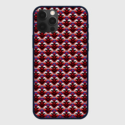 Чехол для iPhone 12 Pro Max Геометрический скандинавский зимний узор, цвет: 3D-черный