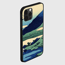 Чехол для iPhone 12 Pro Max Журавли - японский художник Хокусай Фудзи, цвет: 3D-черный — фото 2