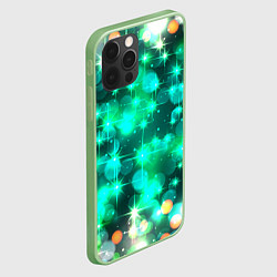 Чехол для iPhone 12 Pro Max Космический принт и звездное сияние вселенной, цвет: 3D-салатовый — фото 2
