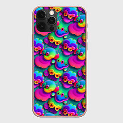 Чехол iPhone 12 Pro Max Паттерн Маленькие Монстры неон