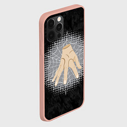 Чехол для iPhone 12 Pro Max Жуткая рука зомби в паутине, цвет: 3D-светло-розовый — фото 2