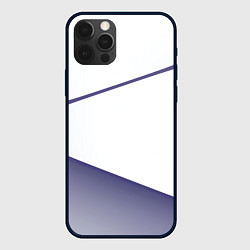 Чехол iPhone 12 Pro Max Абстрактный белый и фиолетовый паттерн