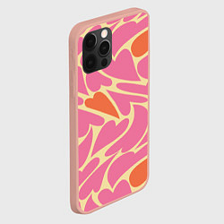 Чехол для iPhone 12 Pro Max Пластичные сердца, цвет: 3D-светло-розовый — фото 2