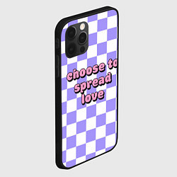 Чехол для iPhone 12 Pro Max Choose to spread love, цвет: 3D-черный — фото 2
