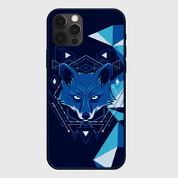Чехол для iPhone 12 Pro Max Голова синей лисы, цвет: 3D-черный