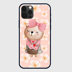 Чехол для iPhone 12 Pro Max Мишка с корзинкой, цвет: 3D-черный