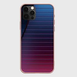 Чехол iPhone 12 Pro Max Абсрактная лестничная тёмно-синяя текстура