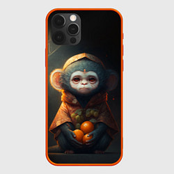 Чехол для iPhone 12 Pro Max Милый зверёк в оранжевом костюме, цвет: 3D-красный