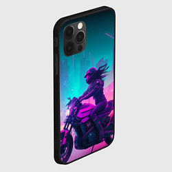 Чехол для iPhone 12 Pro Max Cyberpunk moto, цвет: 3D-черный — фото 2