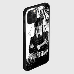 Чехол для iPhone 12 Pro Max Wednesday black and white, цвет: 3D-черный — фото 2