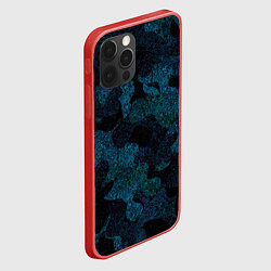 Чехол для iPhone 12 Pro Max Камуфляж тёмно-синий, цвет: 3D-красный — фото 2