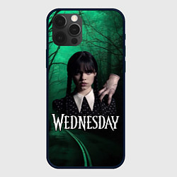 Чехол iPhone 12 Pro Max Уэнсдэй зеленый лес