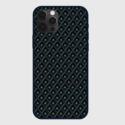 Чехол iPhone 12 Pro Max Ромбики серые