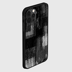 Чехол для iPhone 12 Pro Max Чёрные и белые полосы, цвет: 3D-черный — фото 2