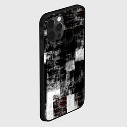Чехол для iPhone 12 Pro Max Абстракт серого и белого, цвет: 3D-черный — фото 2