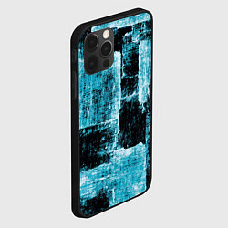 Чехол для iPhone 12 Pro Max Голубой абстракт, цвет: 3D-черный — фото 2