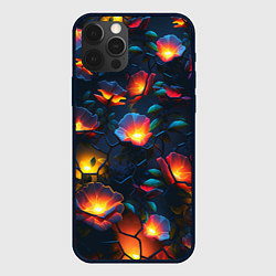 Чехол iPhone 12 Pro Max Светящиеся цветы