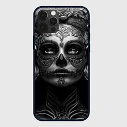 Чехол iPhone 12 Pro Max Девушка с макияжем для дня мертвых
