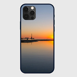 Чехол для iPhone 12 Pro Max Санкт-Петербург, закат на Финском заливе, цвет: 3D-черный