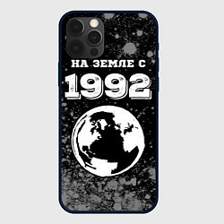 Чехол для iPhone 12 Pro Max На Земле с 1992: краска на темном, цвет: 3D-черный