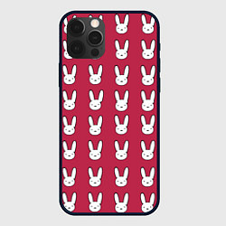Чехол iPhone 12 Pro Max Bunny Pattern red