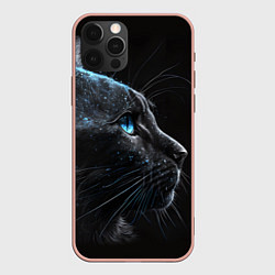 Чехол для iPhone 12 Pro Max Кошечка с голубыми глазками, цвет: 3D-светло-розовый