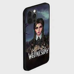 Чехол для iPhone 12 Pro Max Уэнсдэй арт, цвет: 3D-черный — фото 2