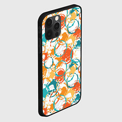 Чехол для iPhone 12 Pro Max Разноцветные пятна красок, цвет: 3D-черный — фото 2