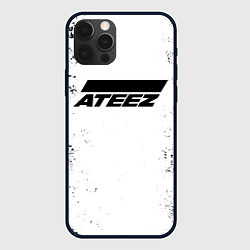 Чехол для iPhone 12 Pro Max Ateez black and white, цвет: 3D-черный