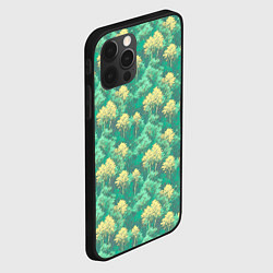 Чехол для iPhone 12 Pro Max Камуфляж деревья двуцветный, цвет: 3D-черный — фото 2