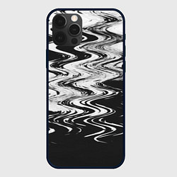 Чехол iPhone 12 Pro Max Чёрная вода паттерн