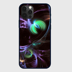 Чехол для iPhone 12 Pro Max Магические фиолетовые волны и цветные космические, цвет: 3D-черный