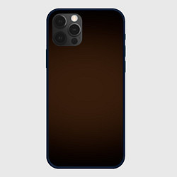 Чехол iPhone 12 Pro Max Фон оттенка шоколад и черная виньетка