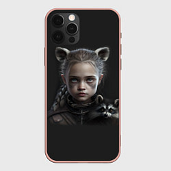 Чехол iPhone 12 Pro Max Девочка и енот