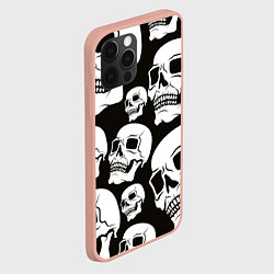 Чехол для iPhone 12 Pro Max Паттерн из черепов, цвет: 3D-светло-розовый — фото 2