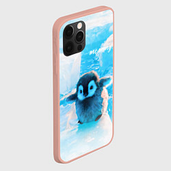Чехол для iPhone 12 Pro Max Милый пингвин - мамочка, цвет: 3D-светло-розовый — фото 2