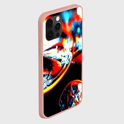 Чехол для iPhone 12 Pro Max Фрактальный узор, цвет: 3D-светло-розовый — фото 2