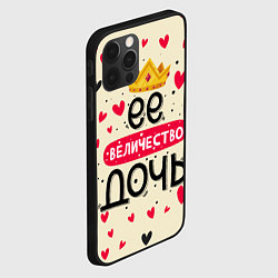 Чехол для iPhone 12 Pro Max Её величество дочь корона, цвет: 3D-черный — фото 2