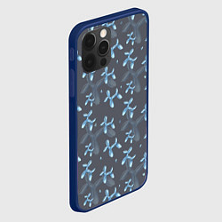 Чехол для iPhone 12 Pro Max Паттерн с голубыми собаками, цвет: 3D-тёмно-синий — фото 2
