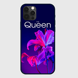Чехол для iPhone 12 Pro Max The Queen Королева и цветы, цвет: 3D-черный