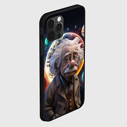 Чехол для iPhone 12 Pro Max Альберт Эйнштейн и его теория, цвет: 3D-черный — фото 2
