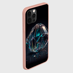 Чехол для iPhone 12 Pro Max Камень кристалл во тьме, цвет: 3D-светло-розовый — фото 2