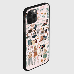 Чехол для iPhone 12 Pro Max Гармония материнства - паттерн, цвет: 3D-черный — фото 2