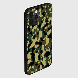 Чехол для iPhone 12 Pro Max Военный камуфляж, цвет: 3D-черный — фото 2