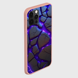Чехол для iPhone 12 Pro Max Неоновые трещины - яркая лава, цвет: 3D-светло-розовый — фото 2